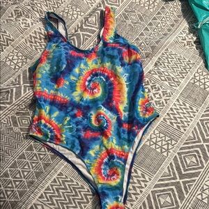 SHEIN Tie-Dye One Piece Swimsuit
